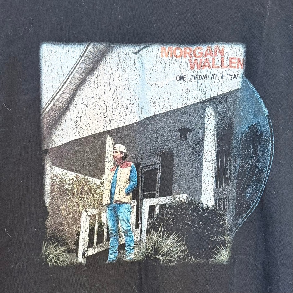 Morgan Wallen Graphic Tee Mens Medium Black Good One Thing At A Time Tracklist